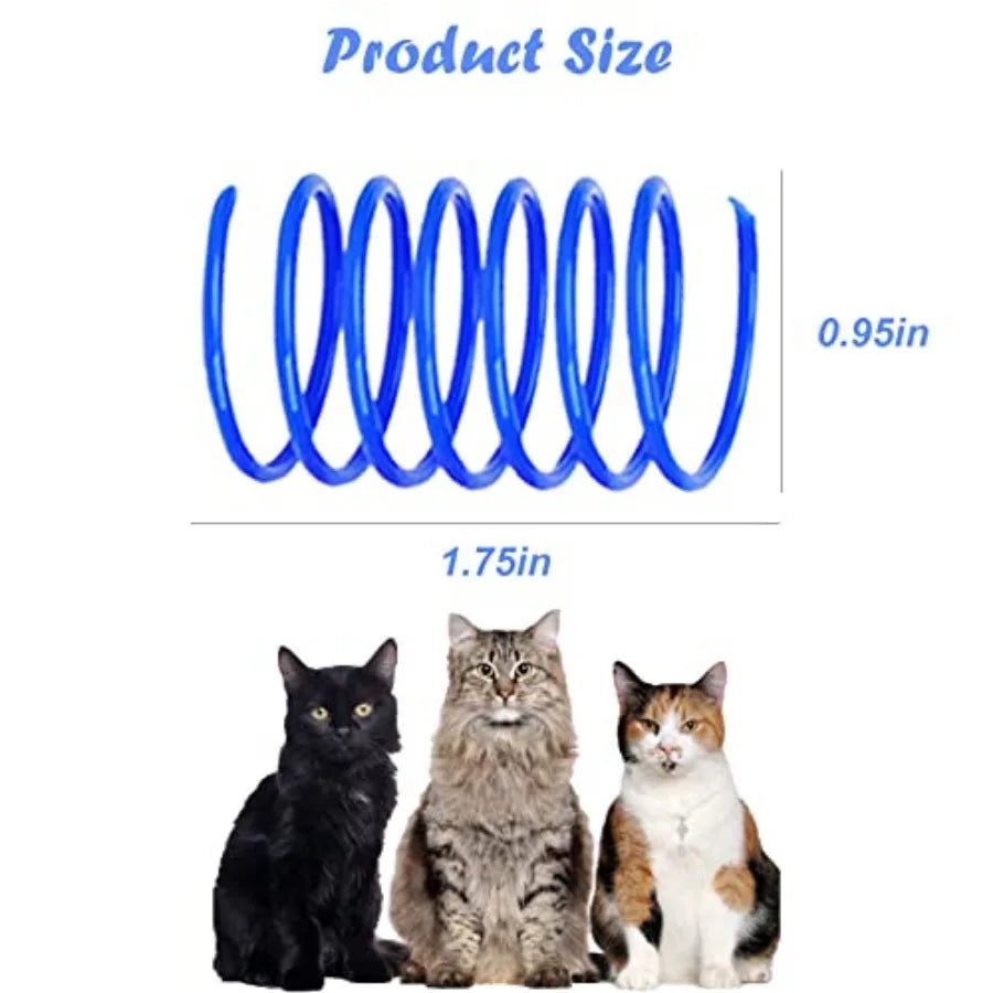 4pcs Kitten Cat Toys Wide Durable Heavy Gauge Cat Spring Toy Colorful Springs Cat Pet Toy Coil Spiral Springs Pet Intera - Bargain Warriors LLC