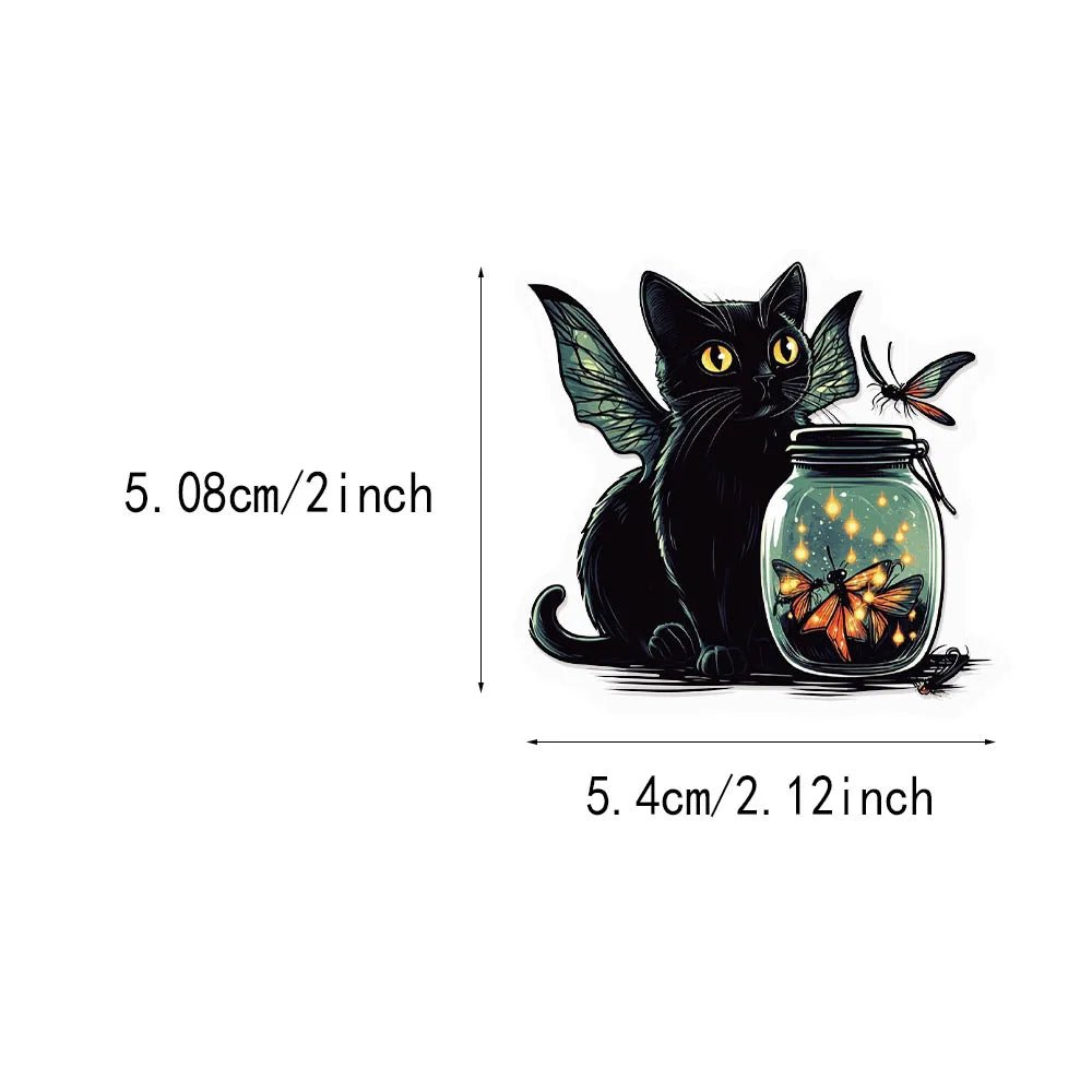 50PCS Halloween Cat Stickers – Purrfect Decorations for Every Occasion - Bargain Warriors LLC