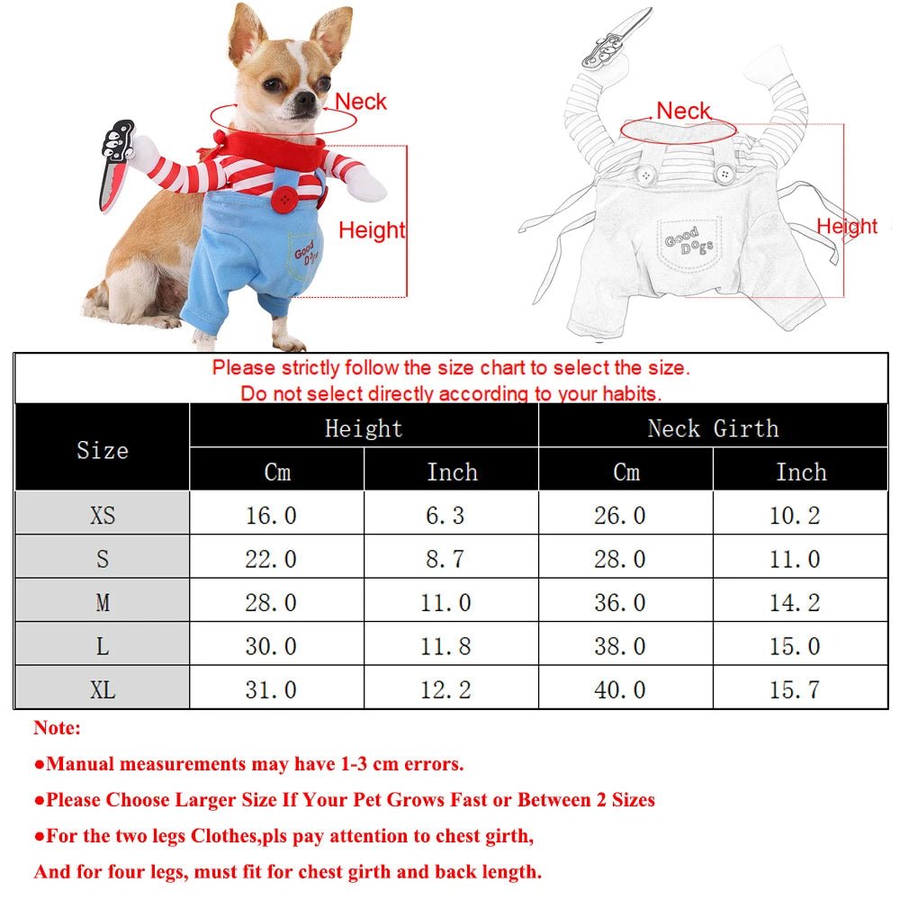 Adorable Dog Halloween Costume - Fun Dress for Small to Large Dogs & Cats - Bargain Warriors LLC