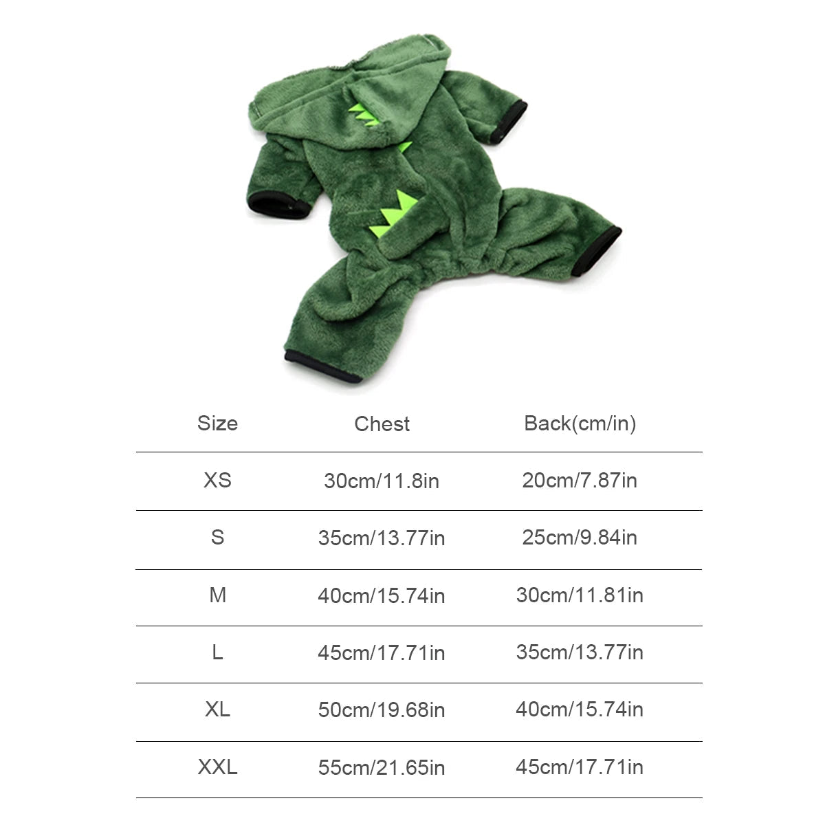 Adorable Halloween Dog Costume: Fleece Dino Hoodie for Small Pets - Bargain Warriors LLC