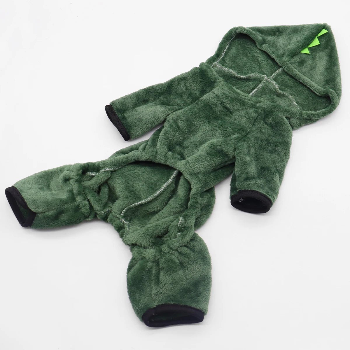 Adorable Halloween Dog Costume: Fleece Dino Hoodie for Small Pets - Bargain Warriors LLC