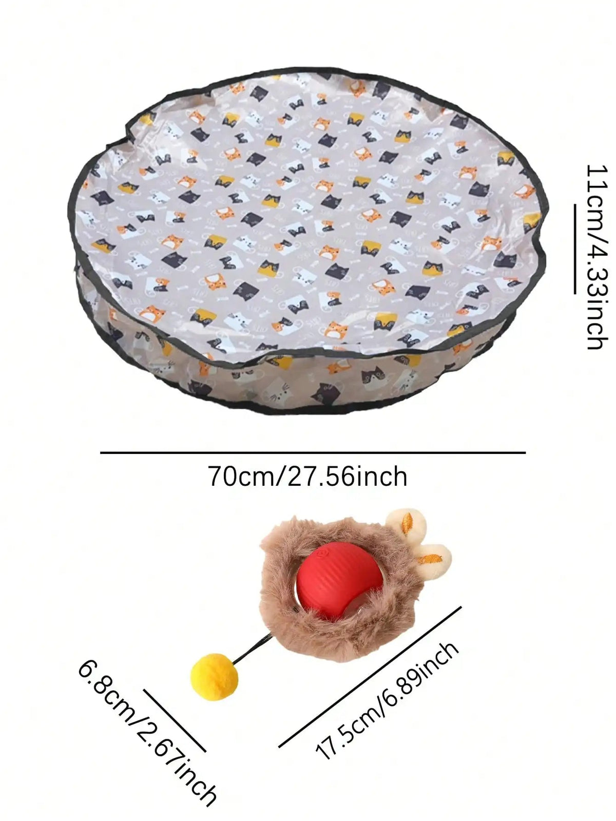 Cat Hunting Toy Set, Electric Cat Ball Toy With Lighting, Chasing & Hunting Pet Toy, USB Rechargeable, Kitten & Pet Supplies - Bargain Warriors LLC