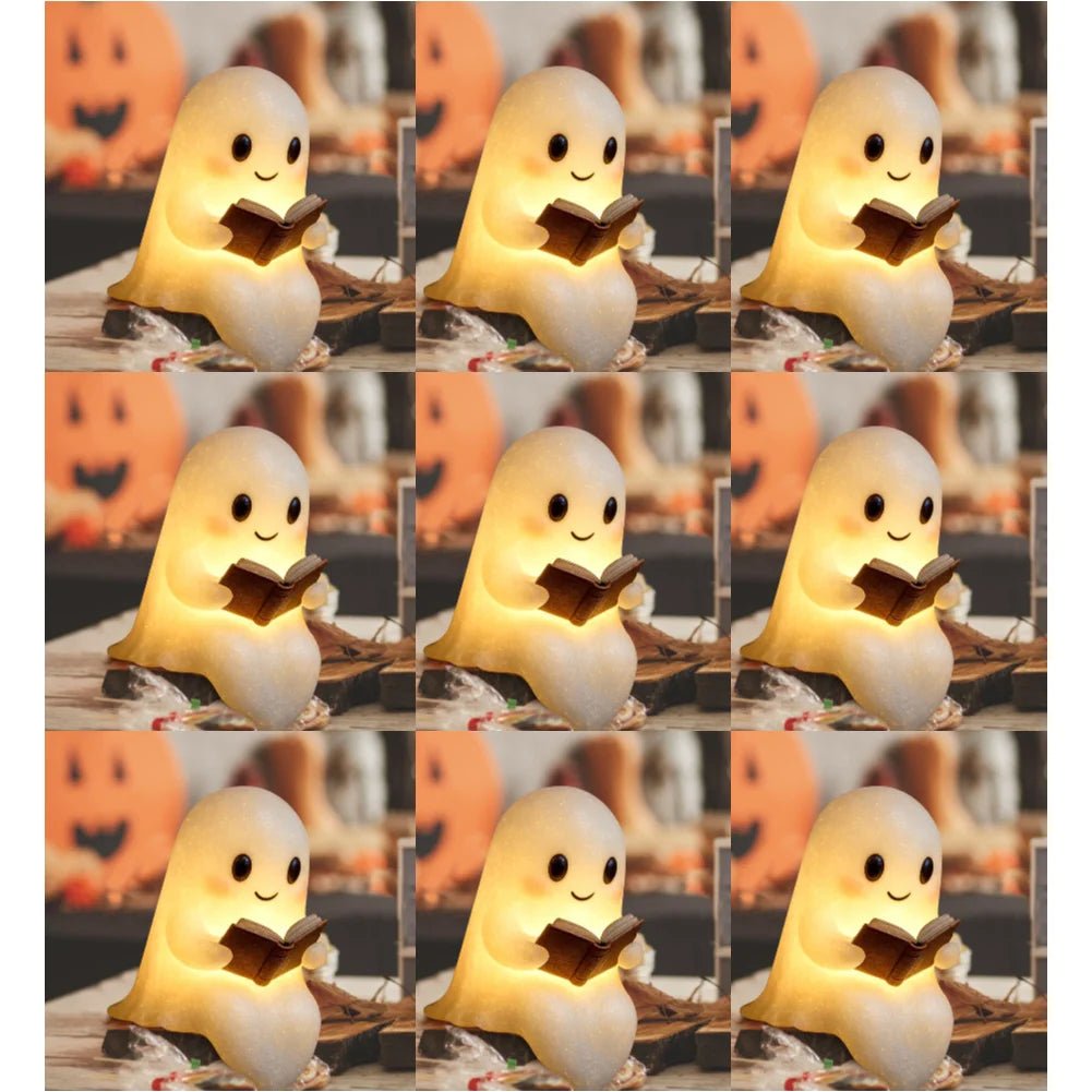 Charming Cute Ghost Reading Lamp – Perfect 3D LED Night Light for Book Lovers & Halloween Enthusiasts - Bargain Warriors LLC