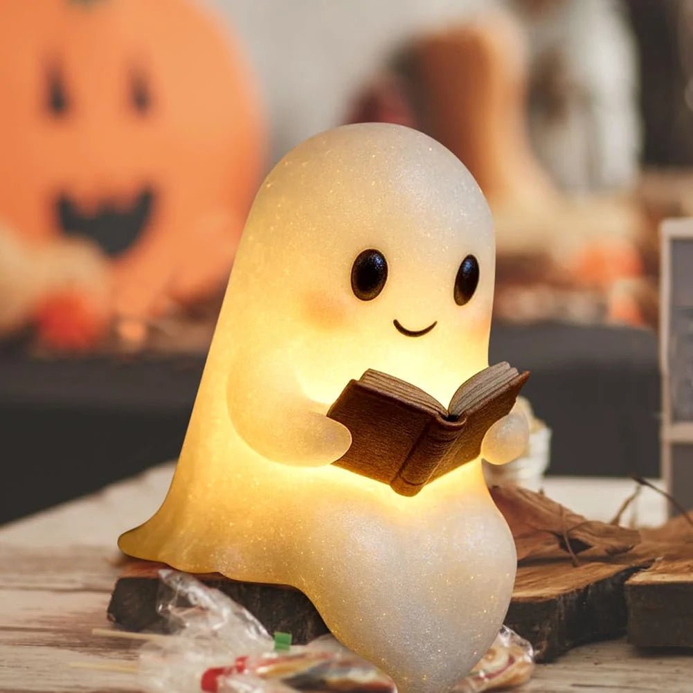 Charming Cute Ghost Reading Lamp – Perfect 3D LED Night Light for Book Lovers & Halloween Enthusiasts - Bargain Warriors LLC