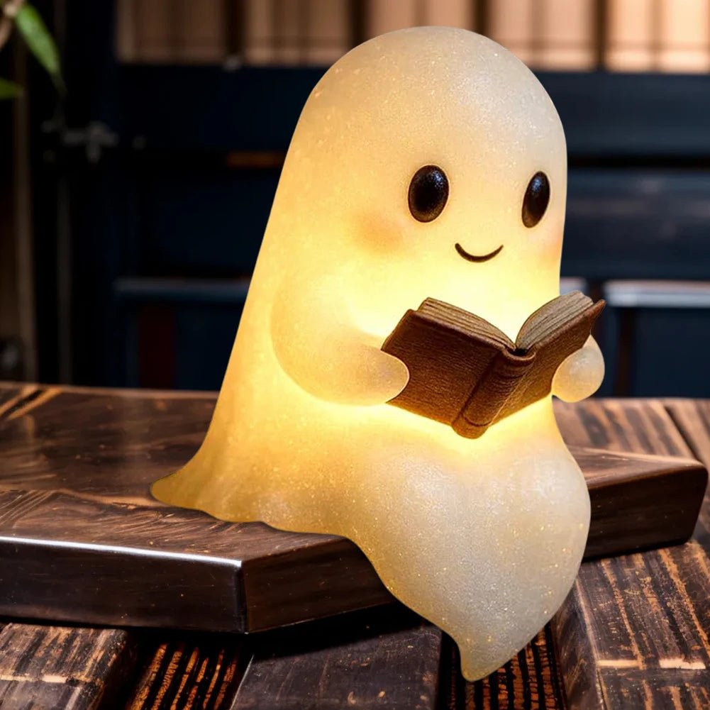 Charming Cute Ghost Reading Lamp – Perfect 3D LED Night Light for Book Lovers & Halloween Enthusiasts - Bargain Warriors LLC