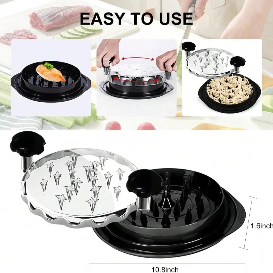 Chefy Ergonomic Manual Chicken Shredder Easy Meat Separator for Pet Food Kitchen Prep - Bargain Warriors LLC