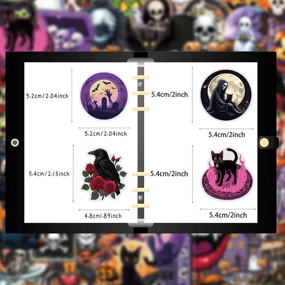 Creative Halloween Decorative Stickers - 50PCS Transparent PET Envelope Sealers for Fun and Festive Decor - Bargain Warriors LLC