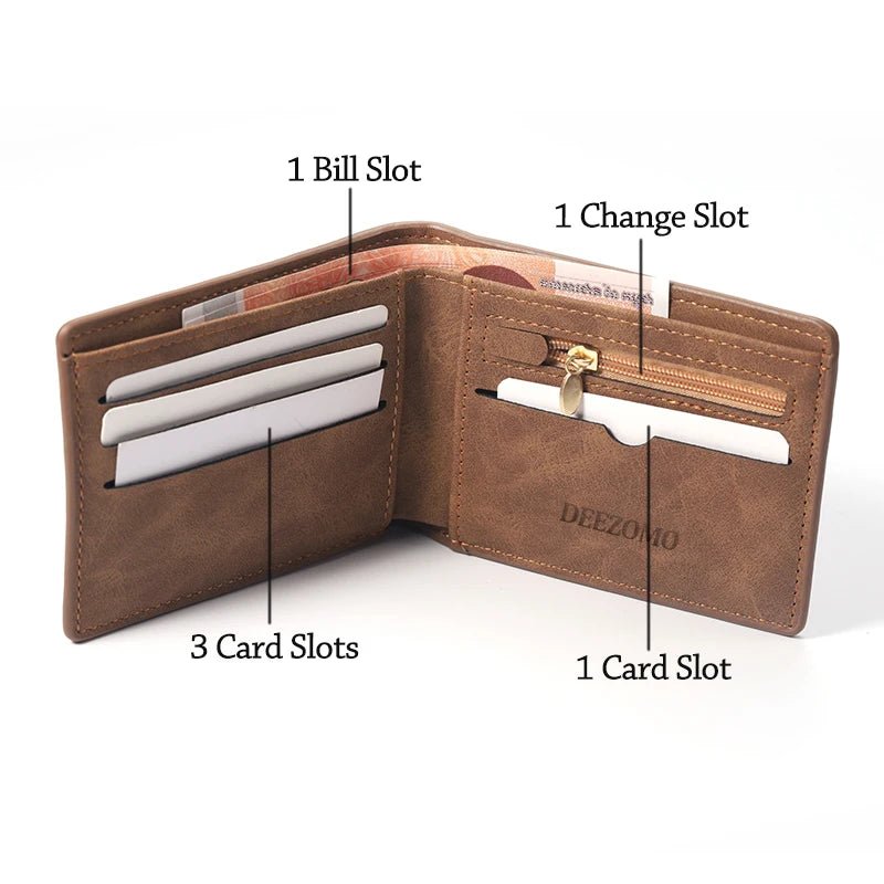 Custom Engraved Wallet - Personalized Frosted Retro Multifunction Wallet for Father’s Day - Bargain Warriors LLC