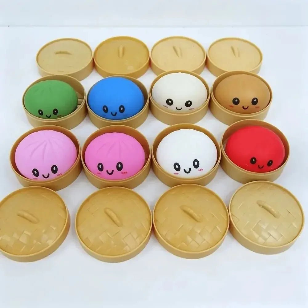 Delightful Slow-Rising Squishy Toys - Random Surprises Including Cheese, Dumplings, and Bears - Bargain Warriors LLC