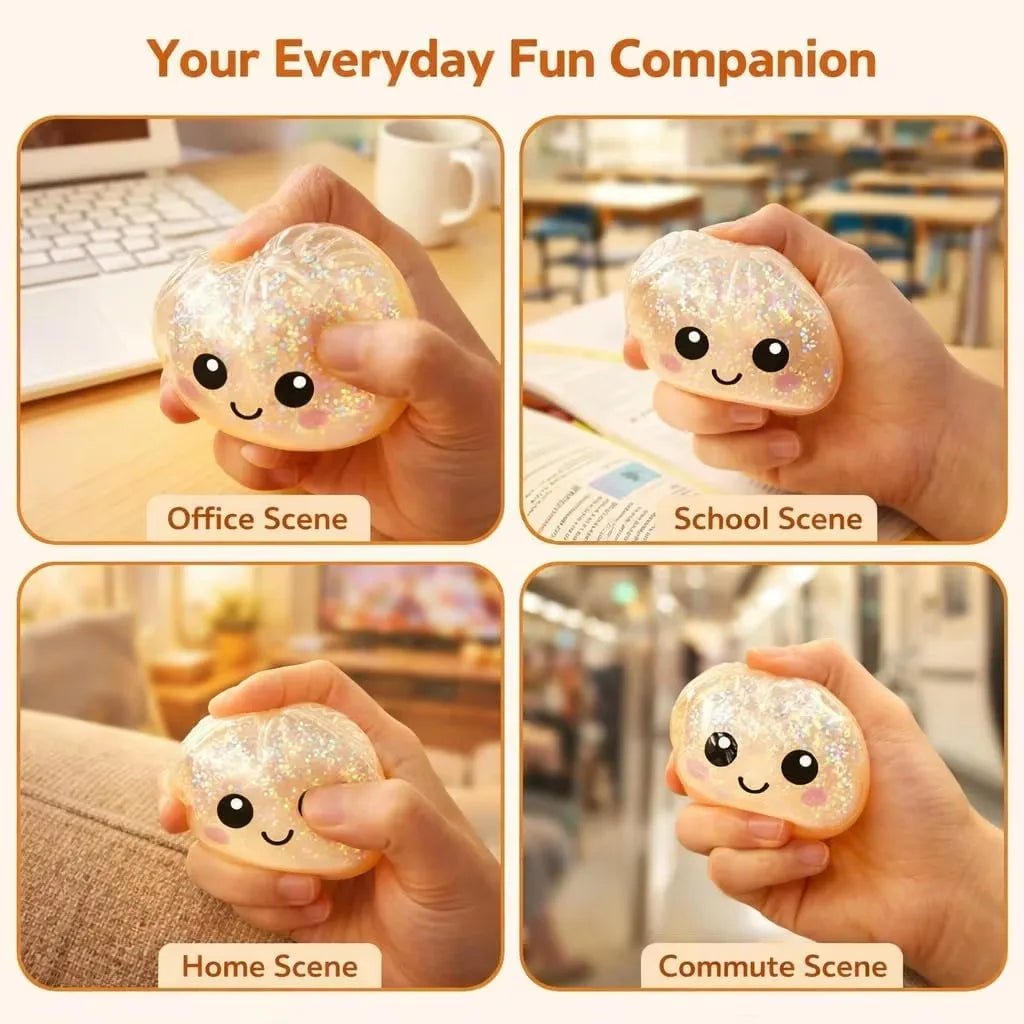 Dumpling Stress Ball for Anxiety Relief - Fun, Colorful, and Satisfying Squeeze Toy - Bargain Warriors LLC