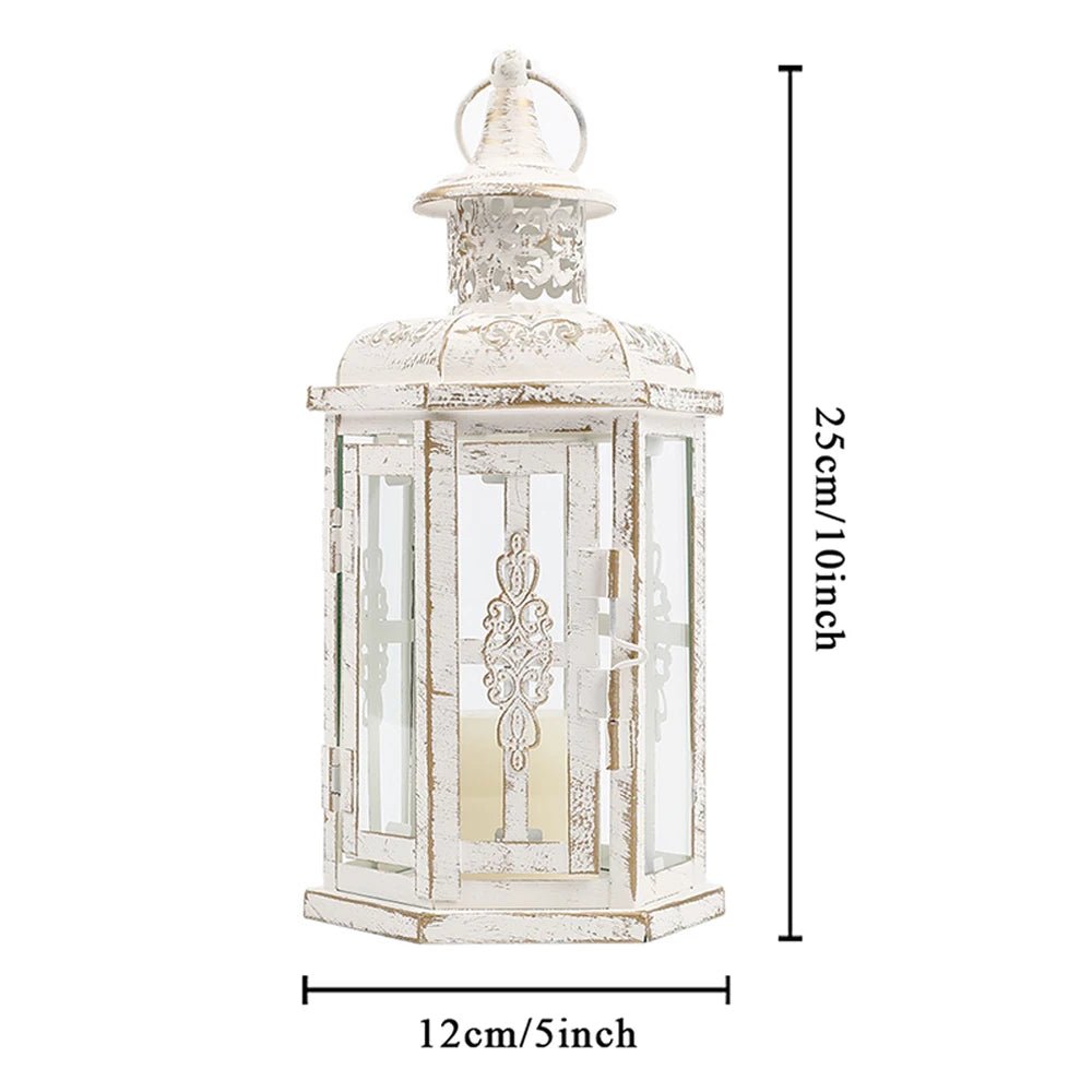 Elegant Black Iron Nordic Lantern Candle Holders for Stylish Home Decor - Bargain Warriors LLC