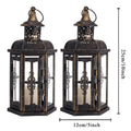 Elegant Black Iron Nordic Lantern Candle Holders for Stylish Home Decor - Bargain Warriors LLC