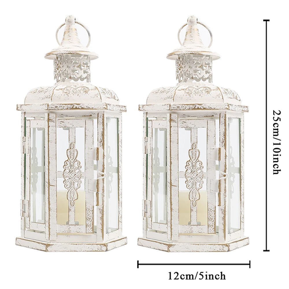 Elegant Black Iron Nordic Lantern Candle Holders for Stylish Home Decor - Bargain Warriors LLC