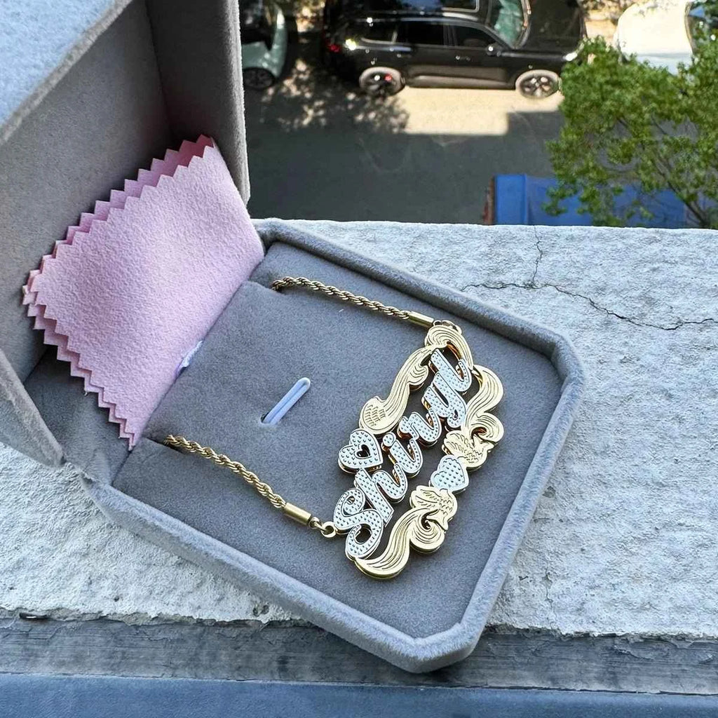 Elevate Your Style with a Personalized Name Necklace – Custom 3D Double Color Stainless Steel Jewelry for Any Occasion