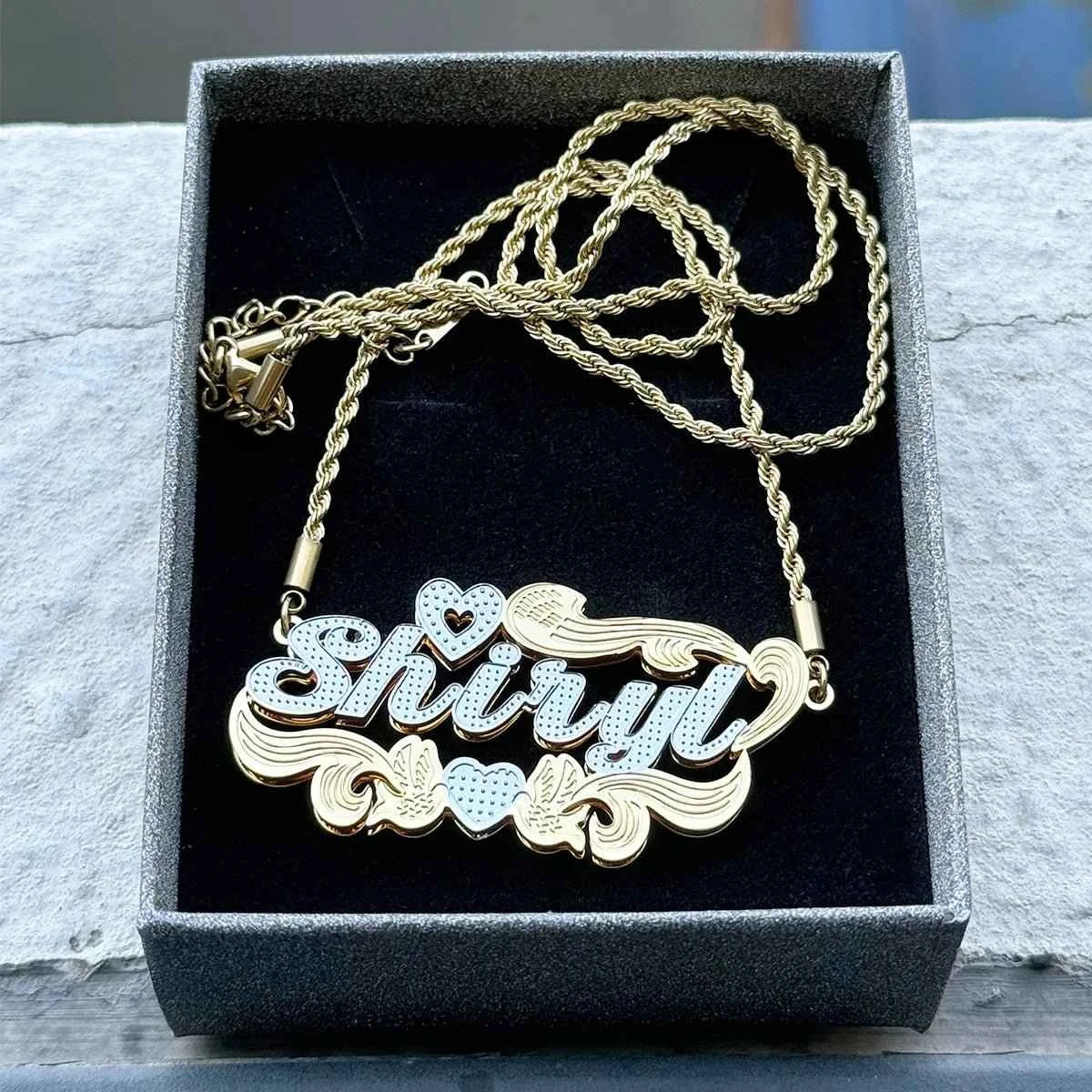 Elevate Your Style with a Personalized Name Necklace – Custom 3D Double Color Stainless Steel Jewelry for Any Occasion