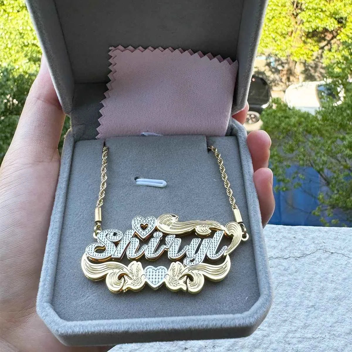 Elevate Your Style with a Personalized Name Necklace – Custom 3D Double Color Stainless Steel Jewelry for Any Occasion