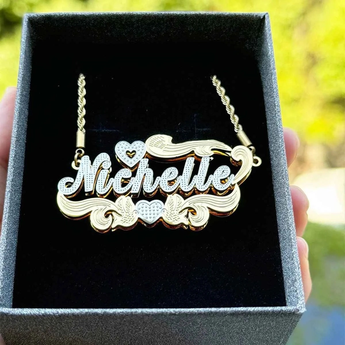 Elevate Your Style with a Personalized Name Necklace – Custom 3D Double Color Stainless Steel Jewelry for Any Occasion