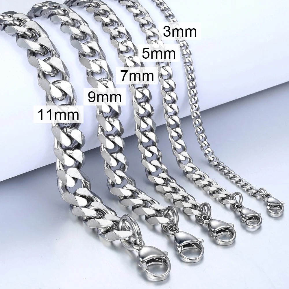 Elevate Your Style with Our Men's Stainless Steel Cuban Link Bracelet - Bargain Warriors LLC
