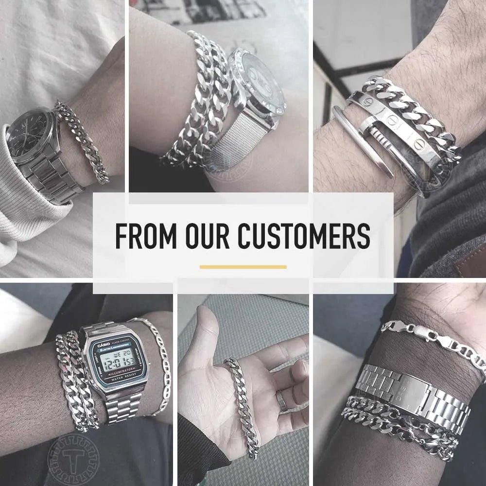 Elevate Your Style with Our Men's Stainless Steel Cuban Link Bracelet - Bargain Warriors LLC