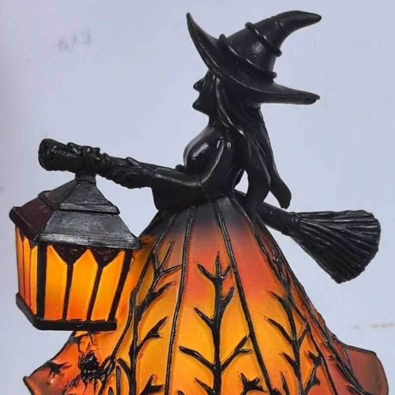 Enchanting Halloween Witch Desk Lamp – Transform Your Home Decor with This Artistic LED Night Light - Bargain Warriors LLC