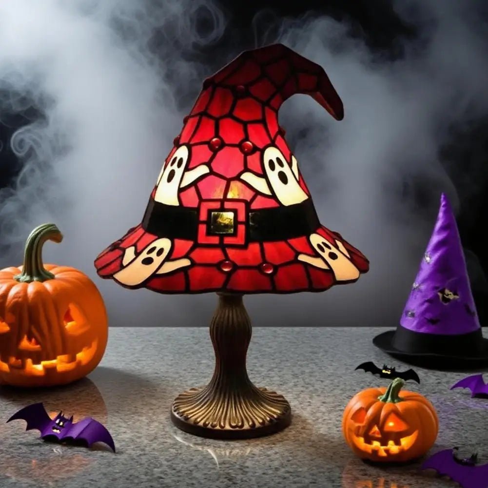 Enchanting Handcrafted Resin Witch Hat Lamp - Set the Perfect Festive Atmosphere - Bargain Warriors LLC
