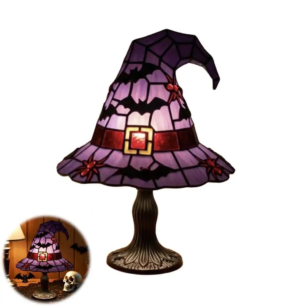 Enchanting Handcrafted Resin Witch Hat Lamp - Set the Perfect Festive Atmosphere - Bargain Warriors LLC