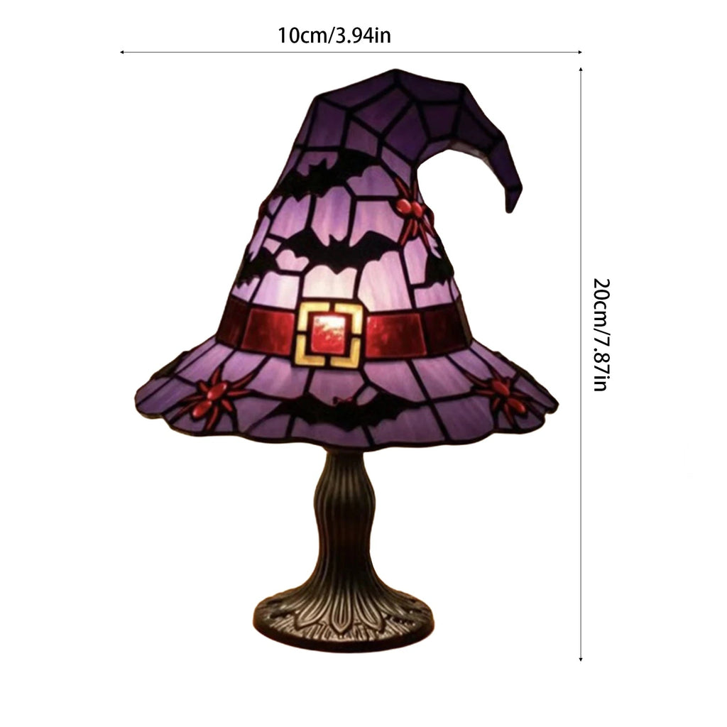 Enchanting Handcrafted Resin Witch Hat Lamp - Set the Perfect Festive Atmosphere - Bargain Warriors LLC