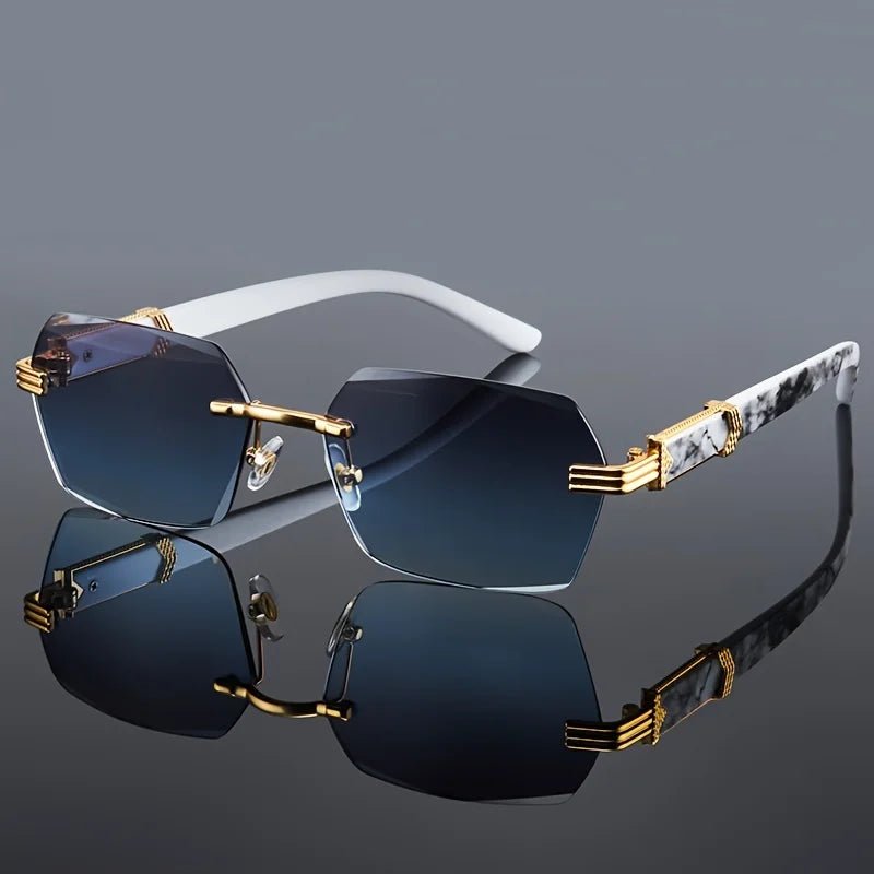 Fashion Rimless Sunglasses Men Women Populare Frameless Sun Glasses Male Female Classic Small Square Summer Traveling Shades - Bargain Warriors LLC