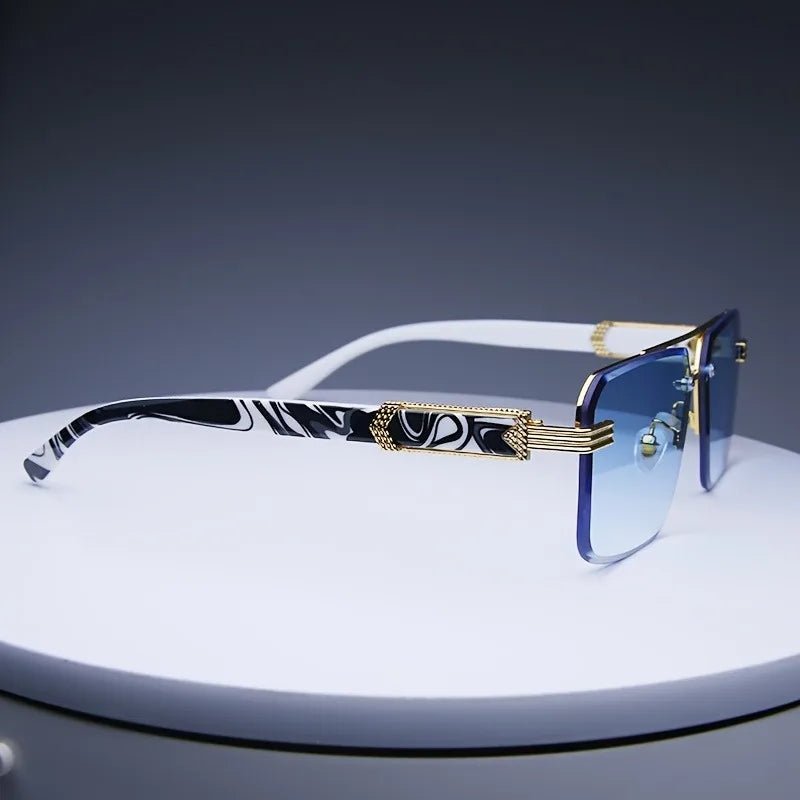 Fashion Rimless Sunglasses Men Women Populare Frameless Sun Glasses Male Female Classic Small Square Summer Traveling Shades - Bargain Warriors LLC