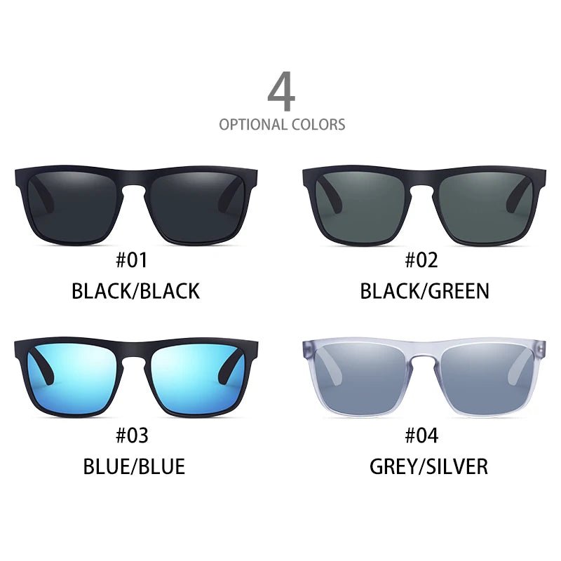 Fashion Square Vintage Polarized Sunglasses Men Women Retro Driving Fishing Sun Glasses UV400 Eyewear - Bargain Warriors LLC