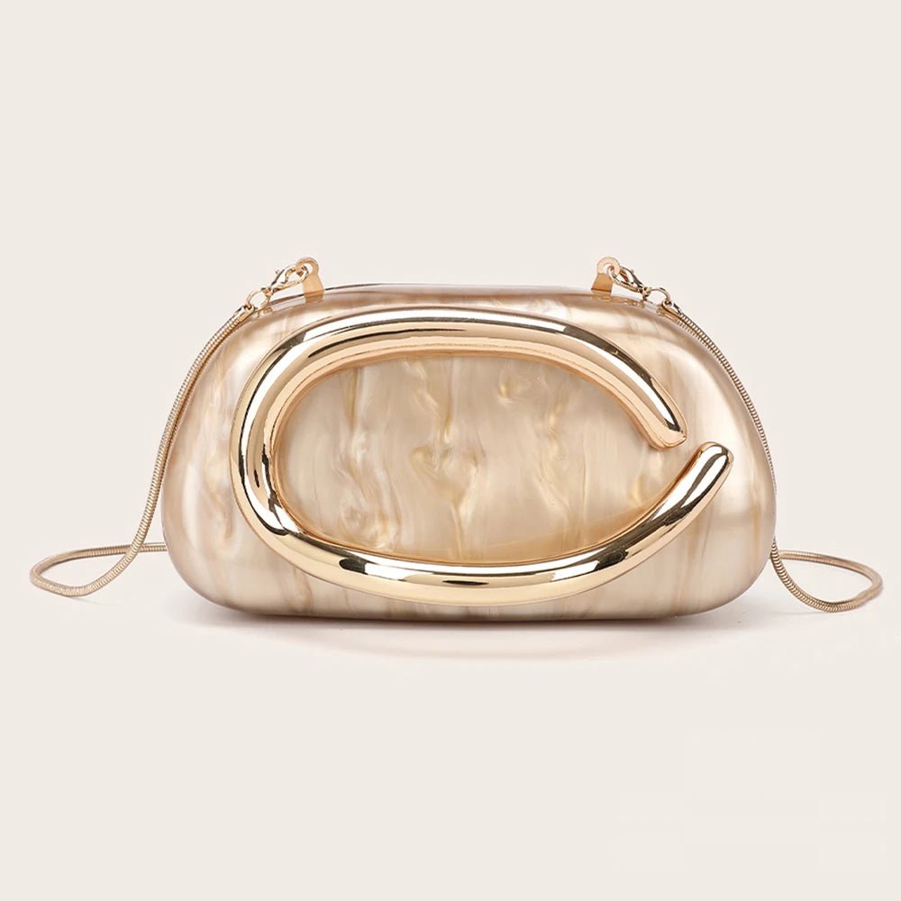Fashion Women's Handbag Bride Metal Gold Women Luxury Evening Banquet Clutch Bag Shoulder Wedding Purse Party Crossbody Bag - Bargain Warriors LLC