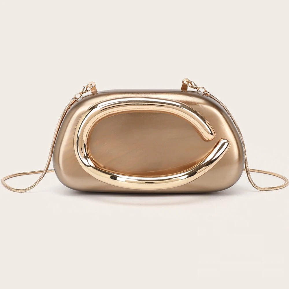 Fashion Women's Handbag Bride Metal Gold Women Luxury Evening Banquet Clutch Bag Shoulder Wedding Purse Party Crossbody Bag - Bargain Warriors LLC