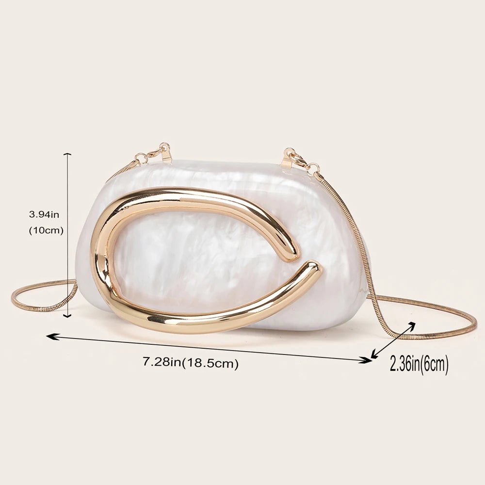 Fashion Women's Handbag Bride Metal Gold Women Luxury Evening Banquet Clutch Bag Shoulder Wedding Purse Party Crossbody Bag - Bargain Warriors LLC