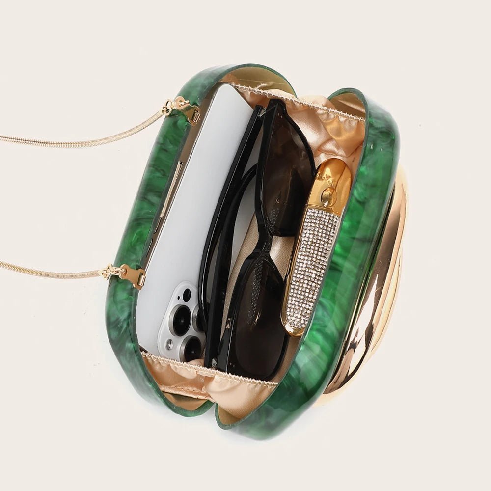Fashion Women's Handbag Bride Metal Gold Women Luxury Evening Banquet Clutch Bag Shoulder Wedding Purse Party Crossbody Bag - Bargain Warriors LLC