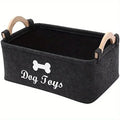 Felt Pet Toy Storage Box - Organize Your Pet's Playtime in Style - Bargain Warriors LLC