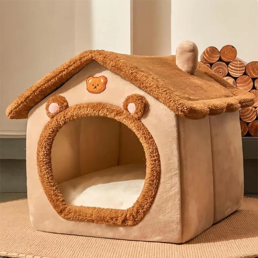 Foldable, removable, and washable Cat House. Puppy Cave Sofa Pet Bed House for Extra Small Dogs and Small and Medium Cats - Bargain Warriors LLC