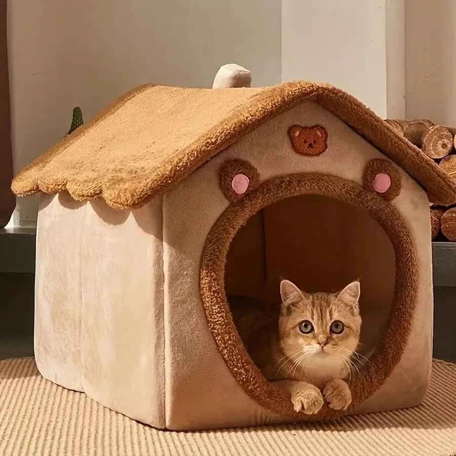 Foldable, removable, and washable Cat House. Puppy Cave Sofa Pet Bed House for Extra Small Dogs and Small and Medium Cats