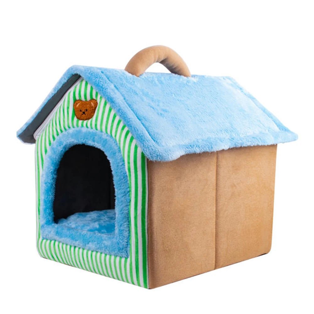Foldable, removable, and washable Cat House. Puppy Cave Sofa Pet Bed House for Extra Small Dogs and Small and Medium Cats - Bargain Warriors LLC