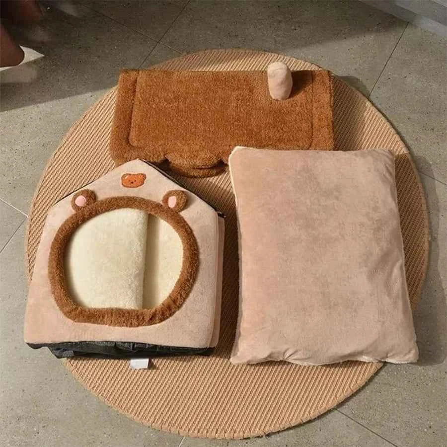 Foldable, removable, and washable Cat House. Puppy Cave Sofa Pet Bed House for Extra Small Dogs and Small and Medium Cats
