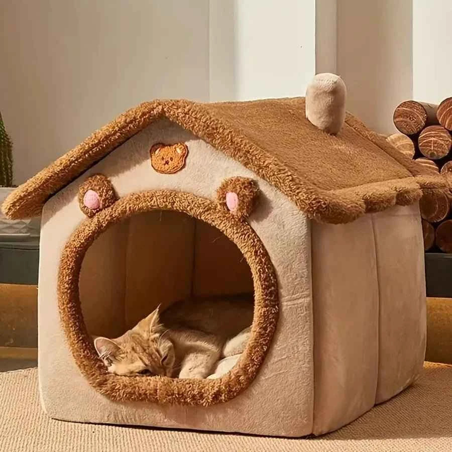 Foldable, removable, and washable Cat House. Puppy Cave Sofa Pet Bed House for Extra Small Dogs and Small and Medium Cats