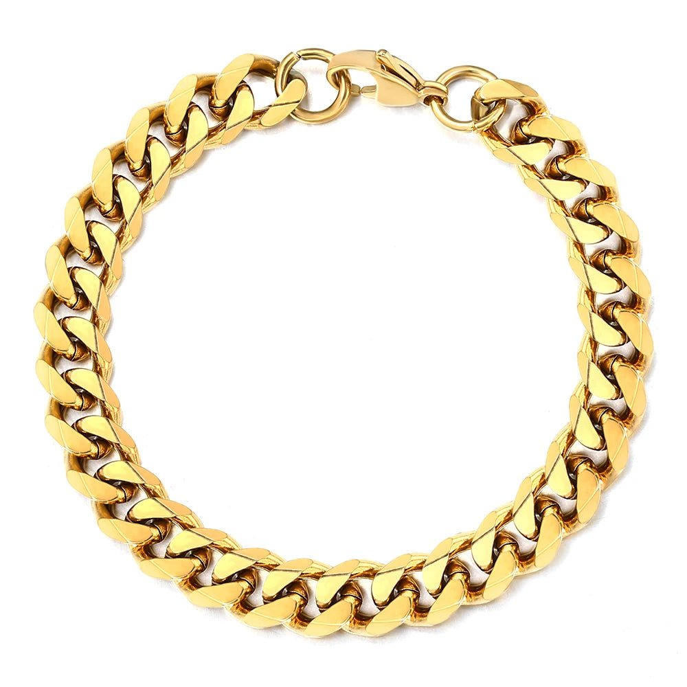 Gold Color Stainless Steel Bracelets for Everyday Style and Versatility - Bargain Warriors LLC