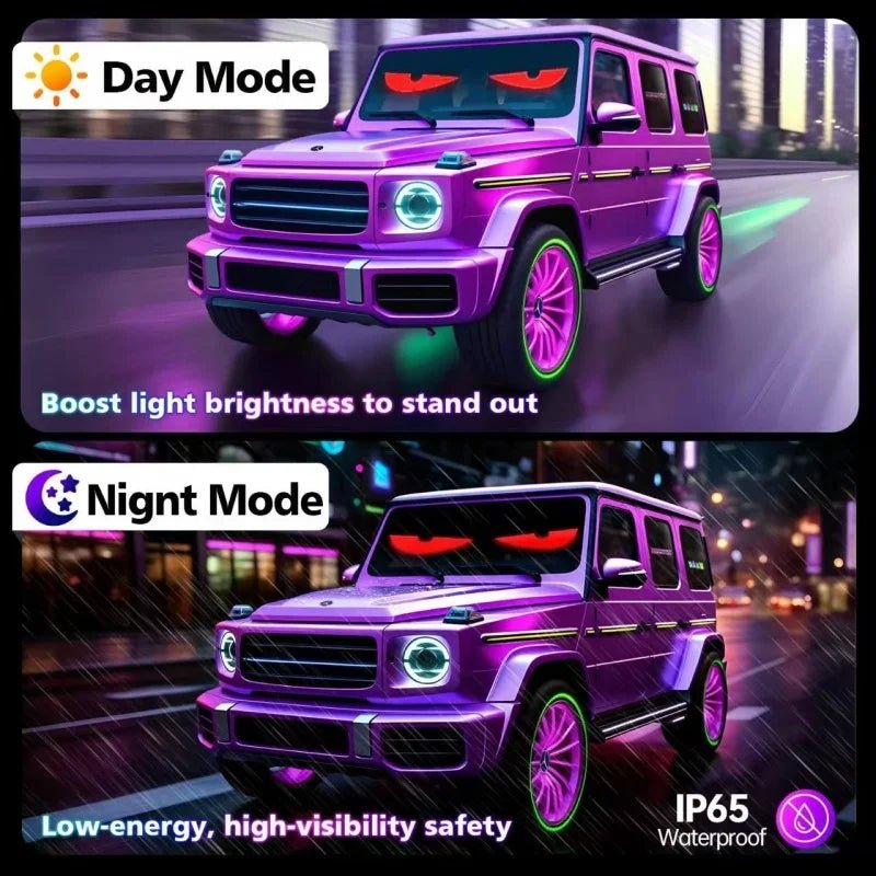 Halloween LED Night Light - Transform Your Car with a Fun and Programmable Pixel Display - Bargain Warriors LLC