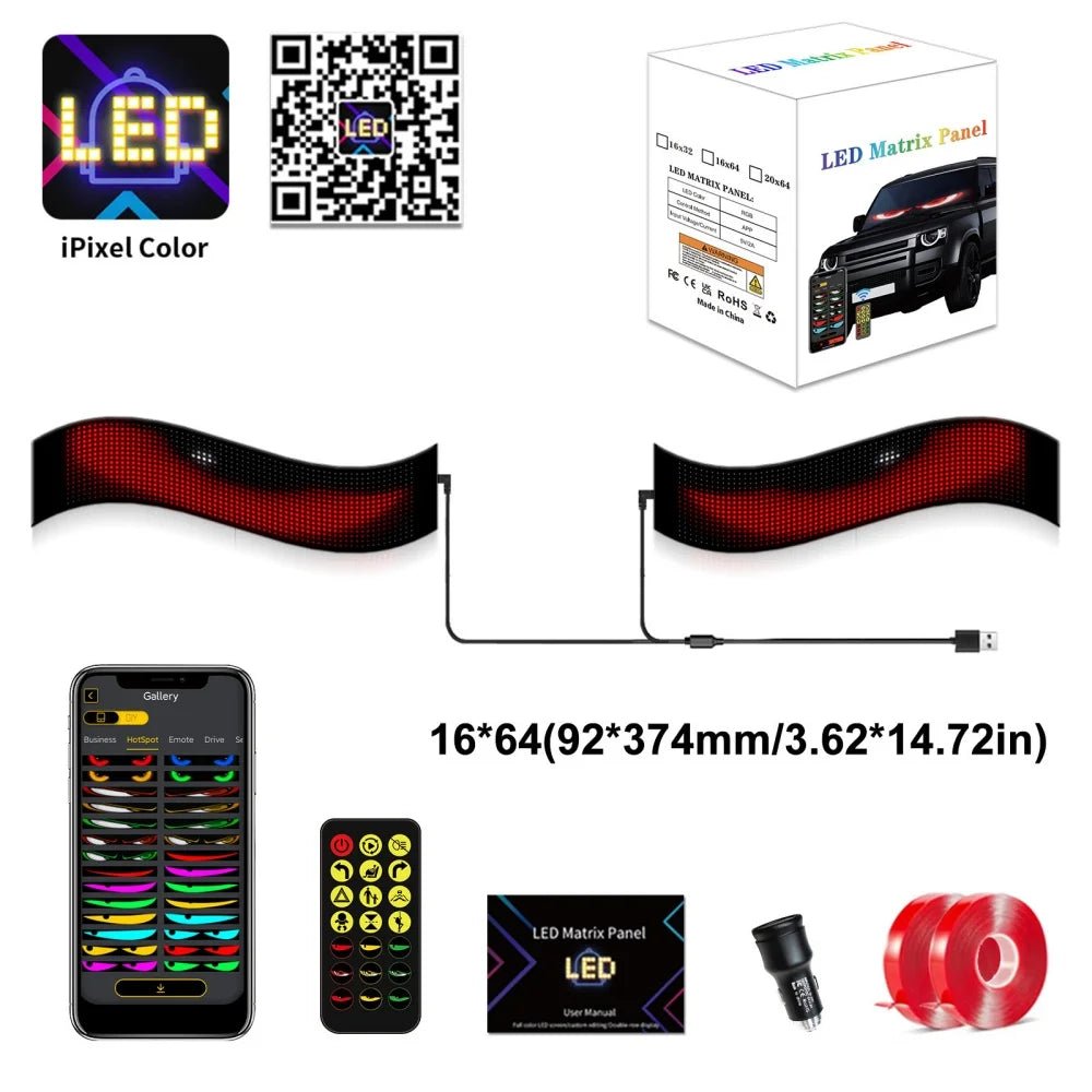 Halloween LED Night Light - Transform Your Car with a Fun and Programmable Pixel Display - Bargain Warriors LLC