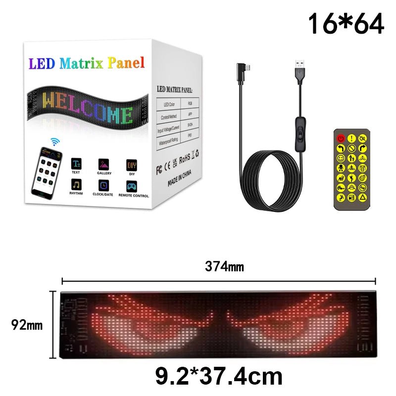 Halloween LED Night Light - Transform Your Car with a Fun and Programmable Pixel Display - Bargain Warriors LLC