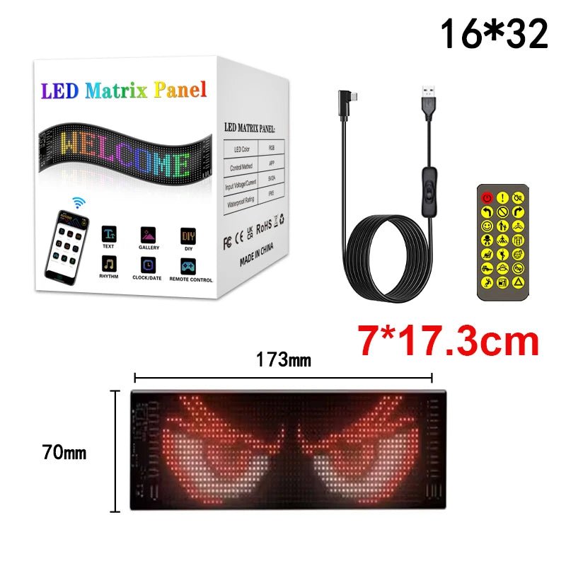 Halloween LED Night Light - Transform Your Car with a Fun and Programmable Pixel Display - Bargain Warriors LLC