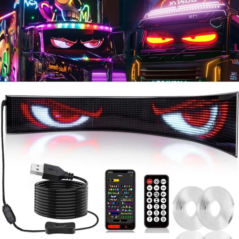 Halloween LED Night Light - Transform Your Car with a Fun and Programmable Pixel Display - Bargain Warriors LLC