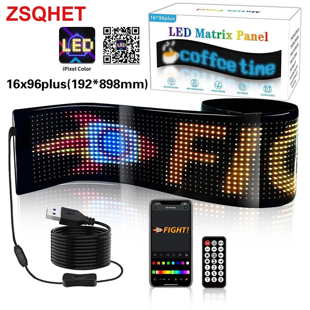 Halloween LED Night Light - Transform Your Car with a Fun and Programmable Pixel Display - Bargain Warriors LLC
