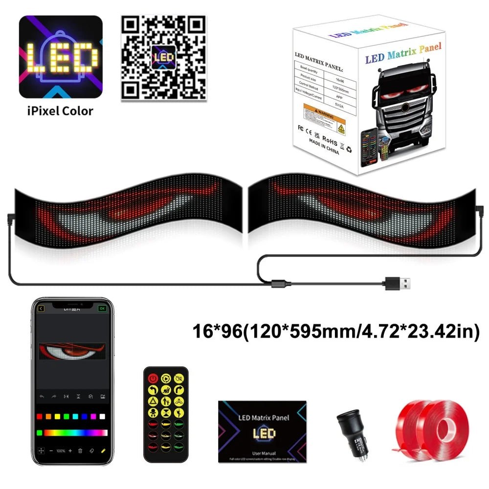 Halloween LED Night Light - Transform Your Car with a Fun and Programmable Pixel Display - Bargain Warriors LLC
