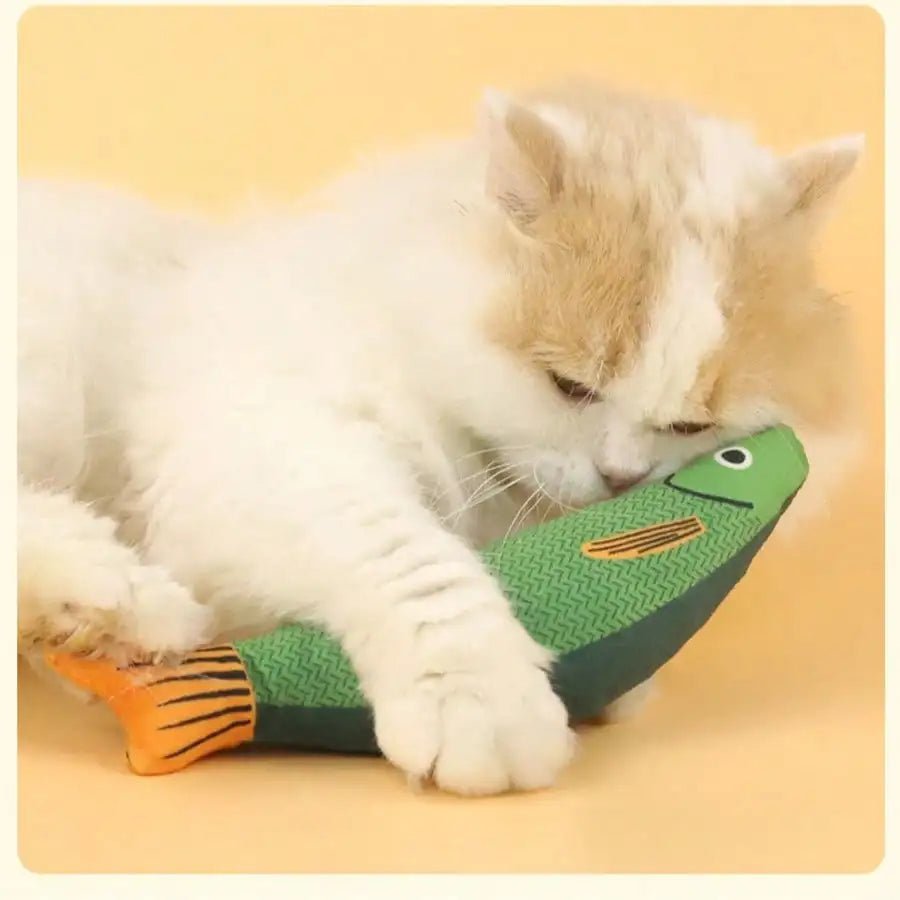 Interactive Fish Cat Toy - Durable, Sound-Producing Kicking Toy for Indoor Cats - Bargain Warriors LLC