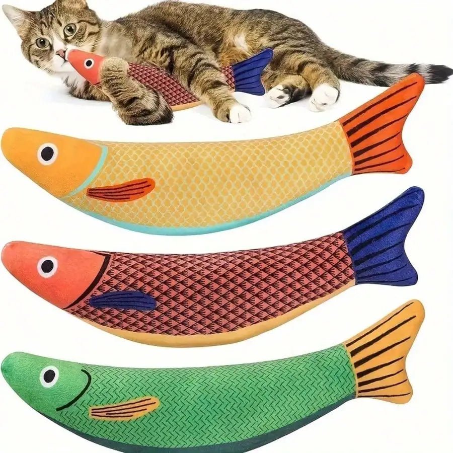 Interactive Fish Cat Toy - Durable, Sound-Producing Kicking Toy for Indoor Cats - Bargain Warriors LLC
